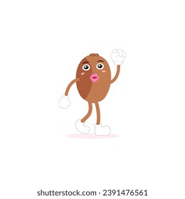Cute kiwi cartoon. with happy facial expressions and different pose. Cartoon character of slice of kiwi with various chef emoticons