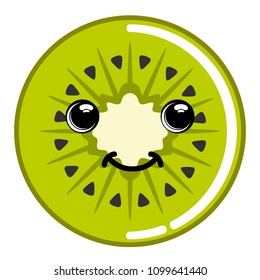 Cute kiwi emoticon