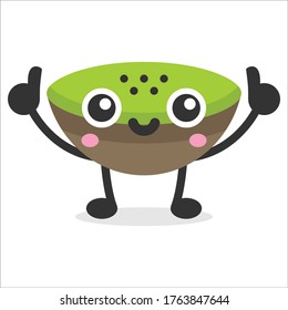 Cute kiwi fruit mascot vector character