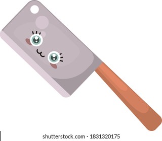 Cute knife, illustration, vector on white background