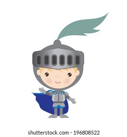 Cute knight vector illustration 