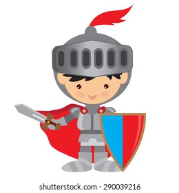 Cute Knight Vector Illustration Stock Vector (Royalty Free) 290039216 ...