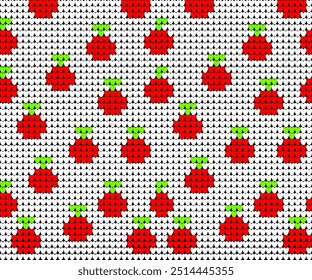 cute knitting seamless pattern Traditional Ukrainian Cross-Stitch Embroidery ethnic pattern arabesque blanket craft fabric design textile