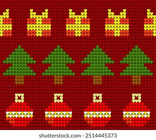 cute knitting seamless pattern Traditional Ukrainian Cross-Stitch Embroidery ethnic pattern arabesque blanket craft fabric design textile