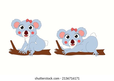 cute koala animal cartoon graphic