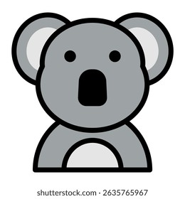 Cute Koala Animal Icon Illustration