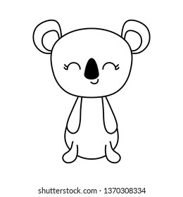 cute koala animal isolated icon