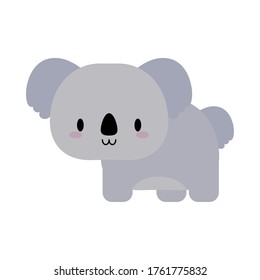 cute koala baby kawaii, flat style icon vector illustration design