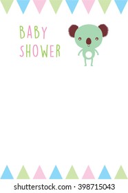 cute koala bear baby shower card