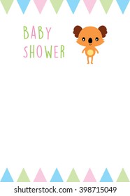 cute koala bear baby shower card