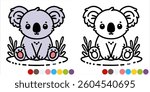 Cute Koala Bear Coloring Page for Kids