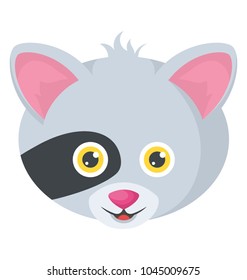 Cute koala bear face cartoon animal