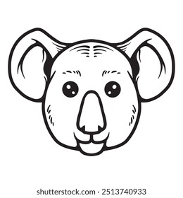 Cute koala bear hand drawn vector character