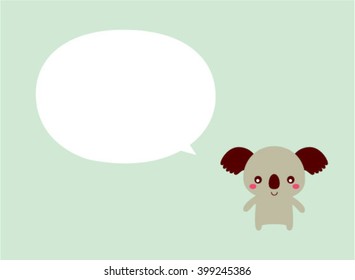 cute koala bear message tag vector
