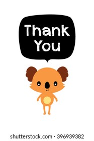 cute koala bear thank you card