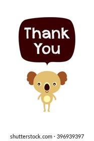 cute koala bear thank you card