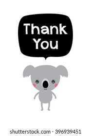 cute koala bear thank you card