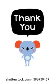 cute koala bear thank you card