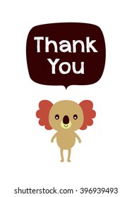 cute koala bear thank you card