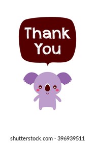cute koala bear thank you card