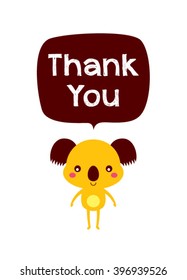 cute koala bear thank you card