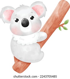 Cute-Koala-Bären-Aquarell-Illustration