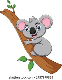 Cute Koala cartoon animal vector illustration