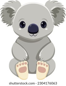 Cute koala cartoon character illustration