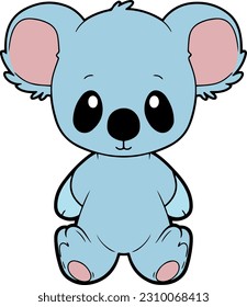 Caricatura de Cute Koala. Ilustración del vector del cliparte de Koala