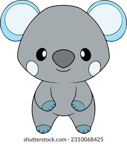 Cute Koala Cartoon. Koala Clip Art Vektorgrafik