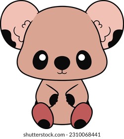 Cute Koala cartoon. Koala clipart vector illustration