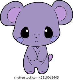 Cute Koala cartoon. Koala clipart vector illustration