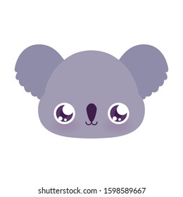 Cute koala cartoon design, Animal zoo life nature character childhood and adorable theme Vector illustration
