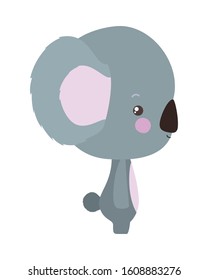 Cute koala cartoon design, Animal zoo life nature character childhood and adorable theme Vector illustration