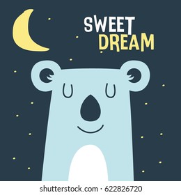 Cute Koala Cartoon Design Vector Illustration