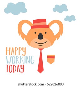 Cute Koala Cartoon Design Vector Illustration