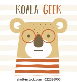 Cute Koala Cartoon Design Vector Illustration