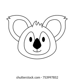 Cute koala cartoon icon vector illustration graphic design