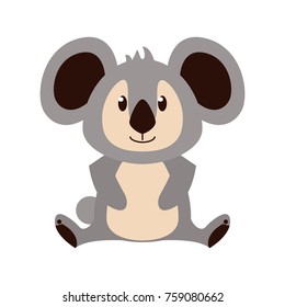 Cute koala cartoon icon vector illustration graphic design