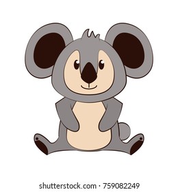 Cute koala cartoon icon vector illustration graphic design