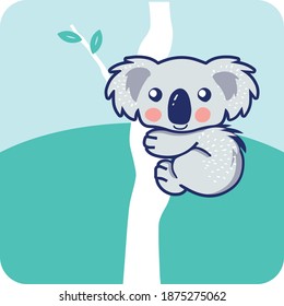 Cute Koala Cartoon Vector Illustration