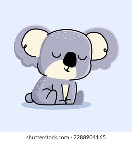 Cute Koala cartoon. vector cartoon illustration