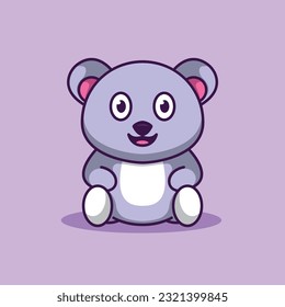 Cute koala cartoon vector illustration