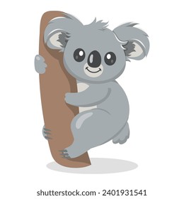 Cute Koala Character Design Illustration
