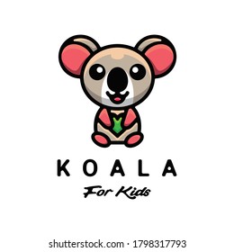 Cute koala character designs made in cartoon style for logos, t-shirts or as you wish