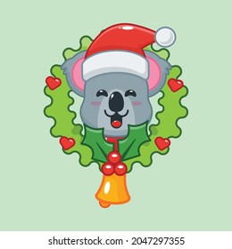 Cute Koala Christmas Day Cute Christmas Stock Vector (Royalty Free ...