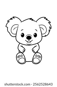 Cute Koala Coloring Page for Kids