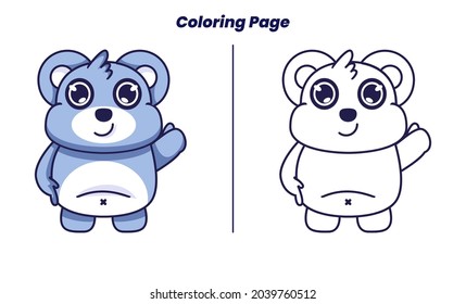 cute koala with coloring pages