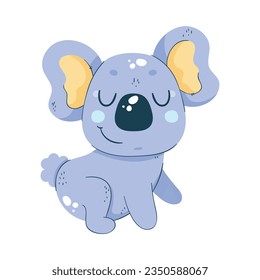 diseño de koala lindo sobre blanco