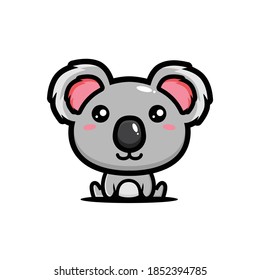 cute koala design is sitting